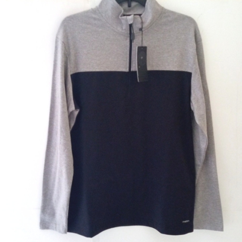 MOTION MEN'S ATHLEISURE LONG SLEEVE QUARTER ZIP PULLOVER SIZE MEDIUM NWT